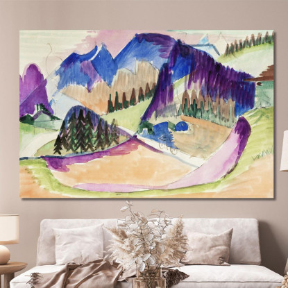 Paesaggio Montano Ernst Ludwig Kirchner elk81 quadro stampato su tela