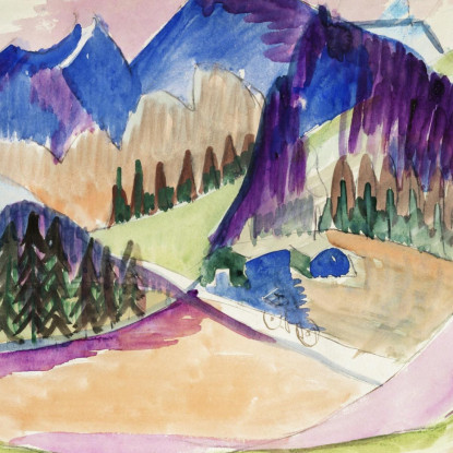 Paesaggio Montano Ernst Ludwig Kirchner elk81 quadro stampato su tela