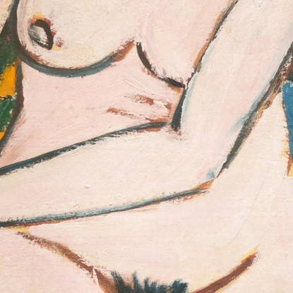 Nudo Su Fondo Azzurro Ernst Ludwig Kirchner elk86 quadro stampato su tela