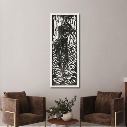 Nudo Con Gioielli 1906 Ernst Ludwig Kirchner elk87 quadro stampato su tela