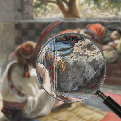 Davide Suona L'Arpa Davanti A Saul James Tissot jts18 quadro stampato su tela