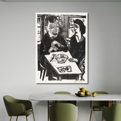 Vecchia E Giovane Donna 1921 Ernst Ludwig Kirchner elk91 quadro stampato su tela