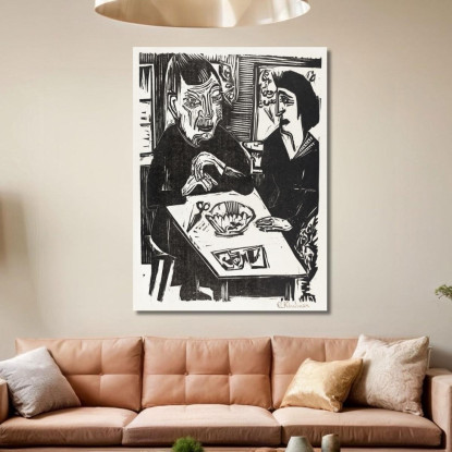 Vecchia E Giovane Donna 1921 Ernst Ludwig Kirchner elk91 quadro stampato su tela