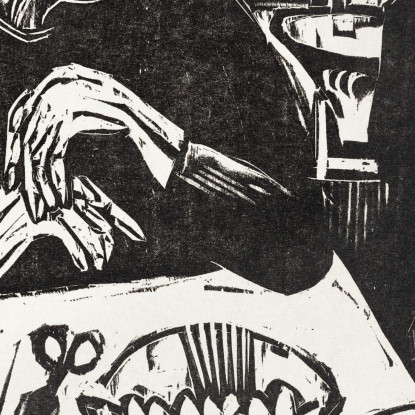 Vecchia E Giovane Donna 1921 Ernst Ludwig Kirchner elk91 quadro stampato su tela