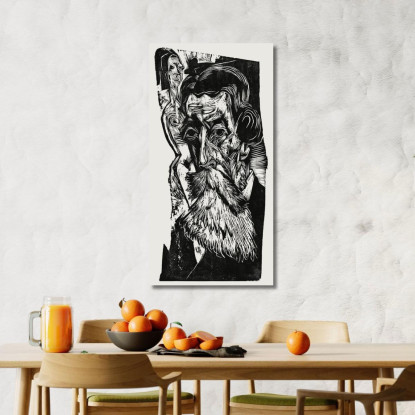 Ritratto Di Ludwig Schames Ernst Ludwig Kirchner elk105 quadro stampato su tela