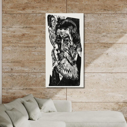 Ritratto Di Ludwig Schames Ernst Ludwig Kirchner elk105 quadro stampato su tela