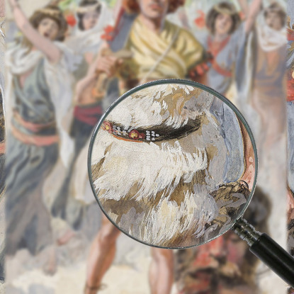 Davide Porta La Testa Di Golia A Gerusalemme James Tissot jts20 quadro stampato su tela