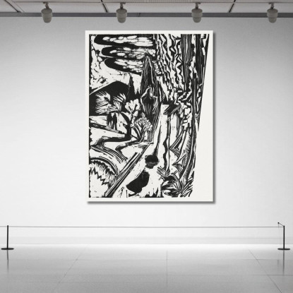 Strada Sui Monti Taunus 1916 Ernst Ludwig Kirchner elk113 quadro stampato su tela