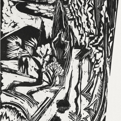 Strada Sui Monti Taunus 1916 Ernst Ludwig Kirchner elk113 quadro stampato su tela