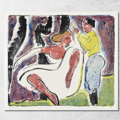Ballerini Russi 1909 Ernst Ludwig Kirchner elk114 quadro stampato su tela