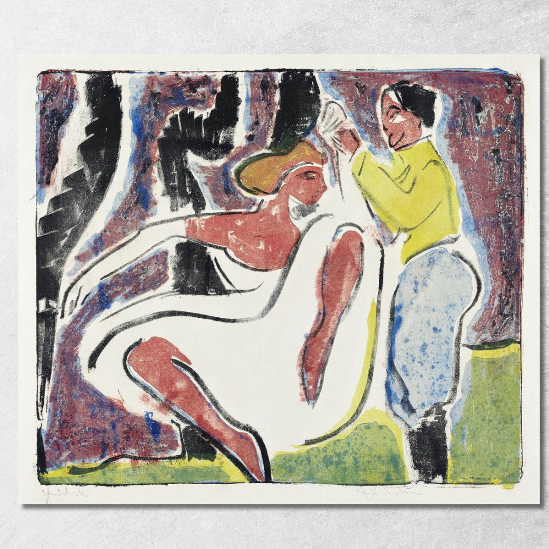 Ballerini Russi 1909 Ernst Ludwig Kirchner elk114 quadro stampato su tela