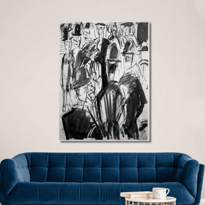 Scena Di Strada Ernst Ludwig Kirchner elk127 quadro stampato su tela