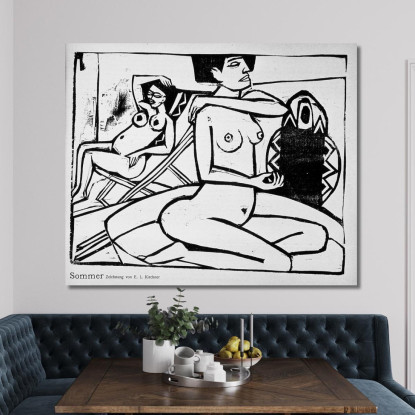 Estate Ernst Ludwig Kirchner elk128 quadro stampato su tela