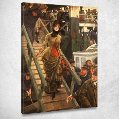 Imbarco A Calais James Tissot jts24 quadro stampato su tela