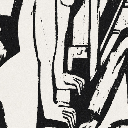 La Visita 1923 Ernst Ludwig Kirchner elk139 quadro stampato su tela