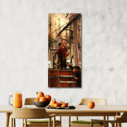 Emigranti James Tissot jts25 quadro stampato su tela