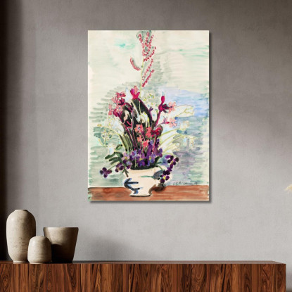 Vaso Di Fiori 1929 Ernst Ludwig Kirchner elk155 quadro stampato su tela