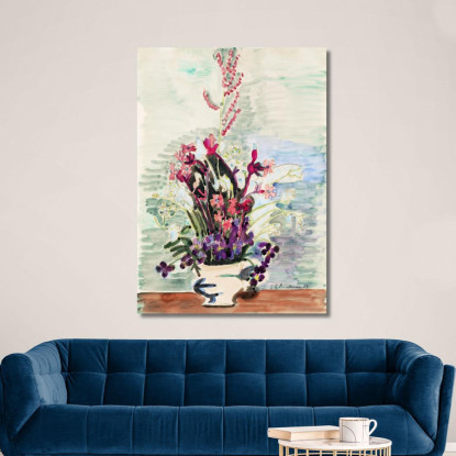 Vaso Di Fiori 1929 Ernst Ludwig Kirchner elk155 quadro stampato su tela