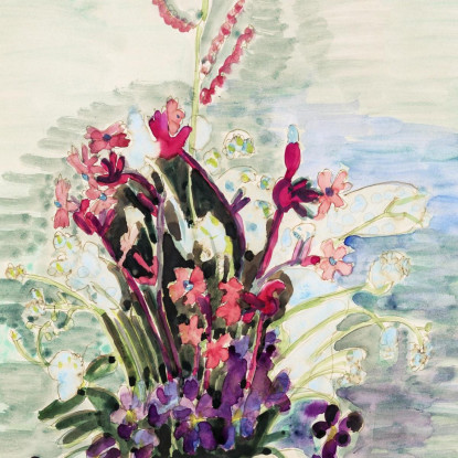 Vaso Di Fiori 1929 Ernst Ludwig Kirchner elk155 quadro stampato su tela