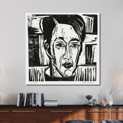 Wehrlin Di Fronte 1924 Ernst Ludwig Kirchner elk157 quadro stampato su tela