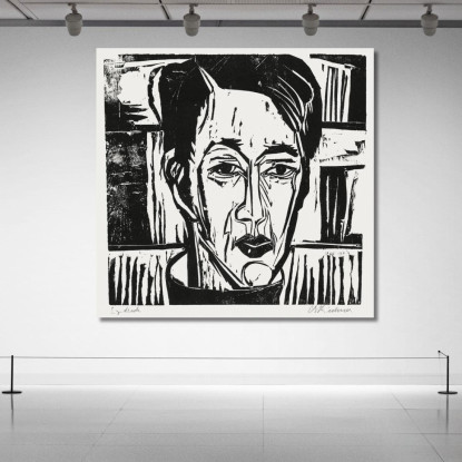 Wehrlin Di Fronte 1924 Ernst Ludwig Kirchner elk157 quadro stampato su tela