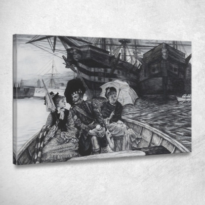 Il Mio Cuore Riposa Tra I Due James Tissot jts27 quadro stampato su tela