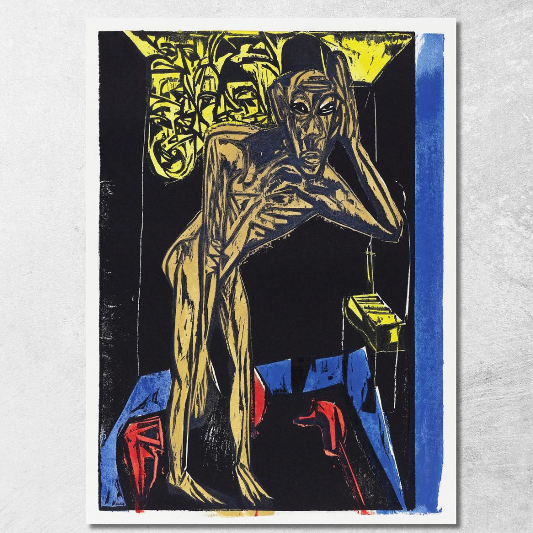 La Meravigliosa Storia Di Peter Schlemihl Schlemihl Nella Solitudine Della Sua Stanza 1915 Ernst Ludwig Kirchner quadro stampato