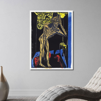 La Maravillosa Historia De Peter Schlemihl Schlemihl En La Soledad De Su Habitación 1915 Ernst Ludwig Kirchner cuadro en lienzo