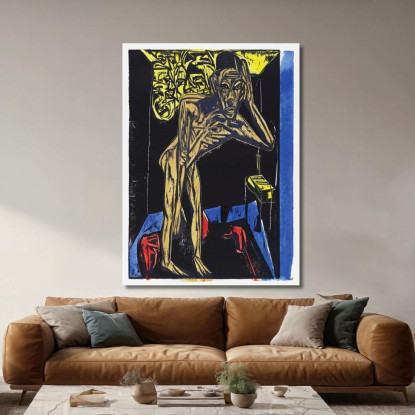 La Maravillosa Historia De Peter Schlemihl Schlemihl En La Soledad De Su Habitación 1915 Ernst Ludwig Kirchner cuadro en lienzo
