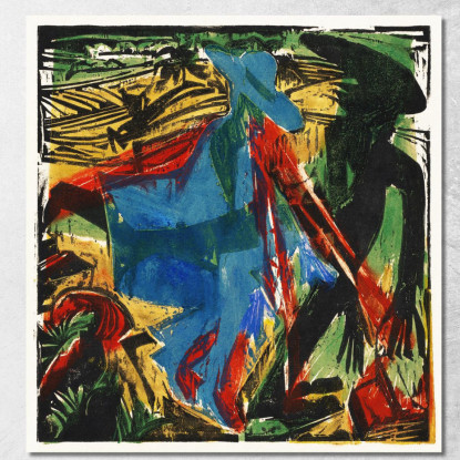 La Meravigliosa Storia Di Peter Schlemihl L'Incontro Di Schlemihl Con La Sua Ombra 1915 Ernst Ludwig Kirchner quadro stampato su
