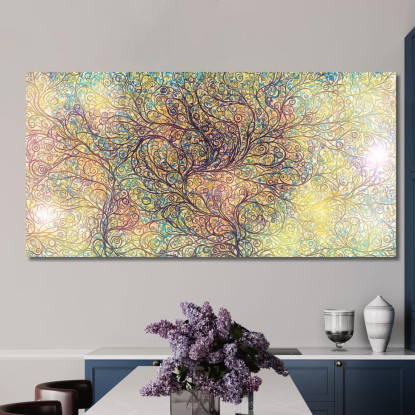 Quadro Albero Della Vita Intrecci Floreali avt1 quadro stampato su tela