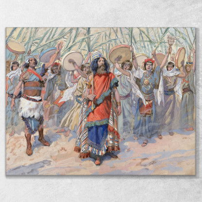 Festeggiamenti In Onore Di Davide James Tissot jts28 quadro stampato su tela