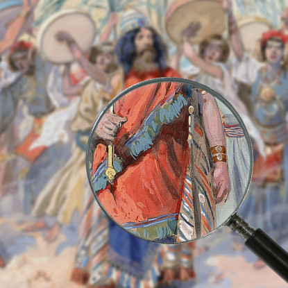 Festeggiamenti In Onore Di Davide James Tissot jts28 quadro stampato su tela