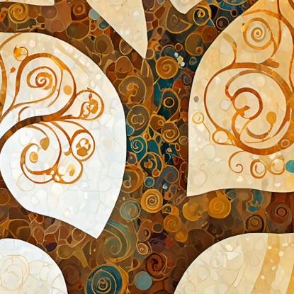 Quadro Albero Della Vita Spirali Oro avt12 quadro stampato su tela