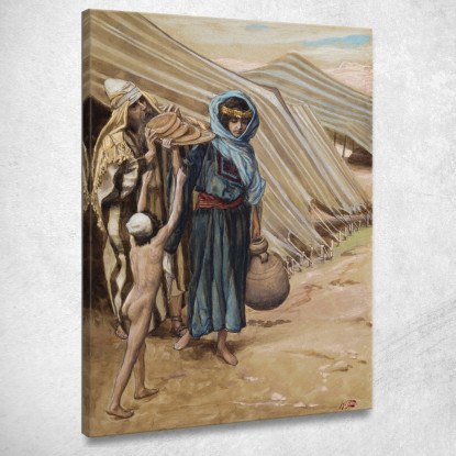 Agar Si Allontana Da Abramo James Tissot jts32 quadro stampato su tela