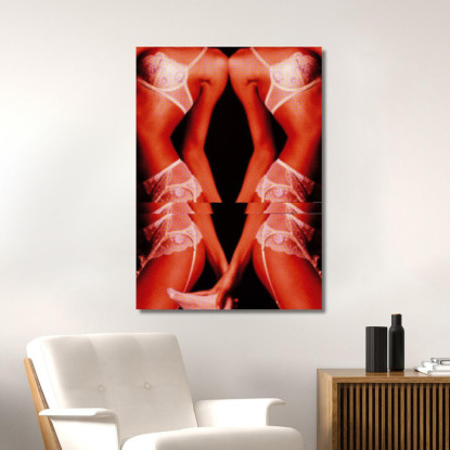 Quadro Astratto Doppio Piacere abs27 quadro stampato su tela