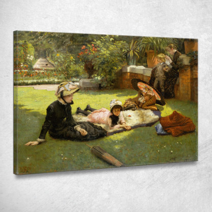 In Pieno Sole En Plein Soleil James Tissot jts35 quadro stampato su tela