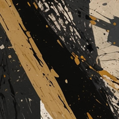 Quadro Astratto Linee Dorate E Nere Su Sfondo Chiaro abs50 quadro stampato su tela