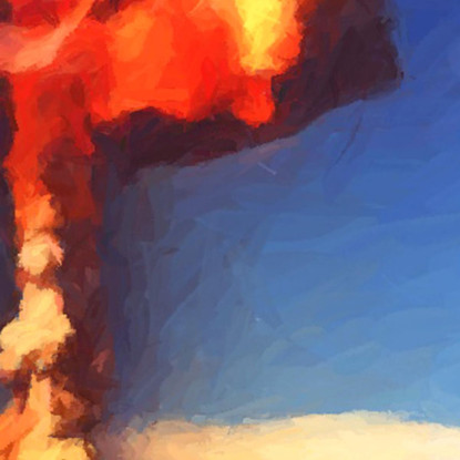 Quadro Astratto Parigi Esplosione Mai Più abs64 quadro stampato su tela