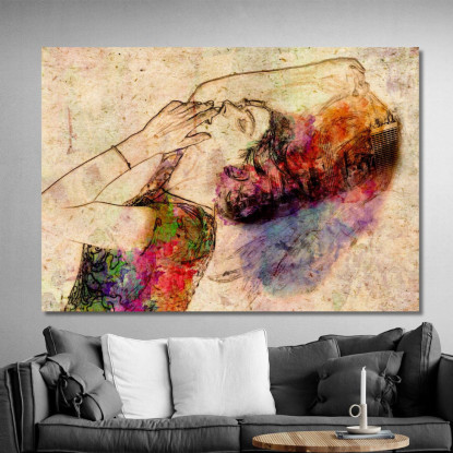 Quadro Astratto Pensiero Di Donna abs65 quadro stampato su tela