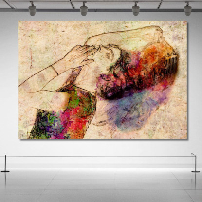 Quadro Astratto Pensiero Di Donna abs65 quadro stampato su tela