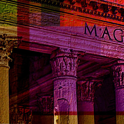 Quadro Astratto Roma Colori Sul Pantheon abs67 quadro stampato su tela