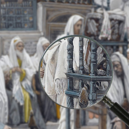 Gesù Srotola Il Libro Nella Sinagoga James Tissot jts41 quadro stampato su tela