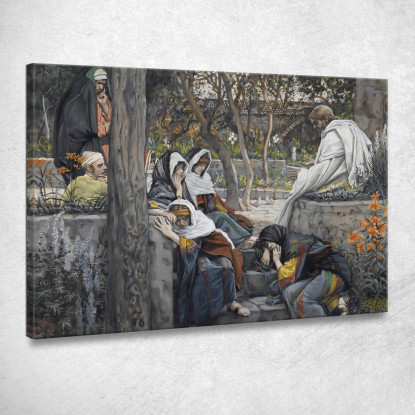 Gesù Maria Maddalena E Marta A Betania James Tissot jts43 quadro stampato su tela