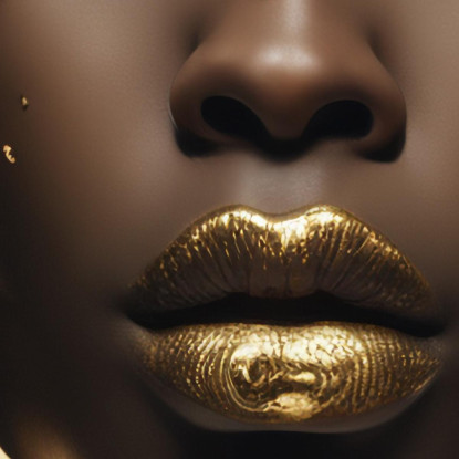 Quadro Donna Africana Con Corona Dorata Regalità E Stile afr3 quadro stampato su tela