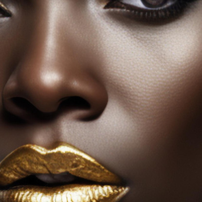 Quadro Donna Africana Con Decorazioni Dorate Eleganza Regale afr4 quadro stampato su tela