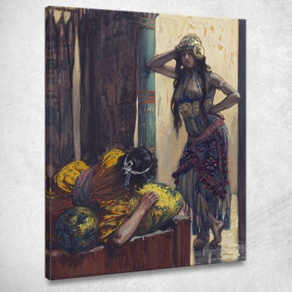 Jezebel Consiglia Achab James Tissot jts44 quadro stampato su tela