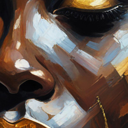 Quadro Donna Africana Con Dettagli Oro E Blu Contrasto E Raffinatezza afr8 quadro stampato su tela