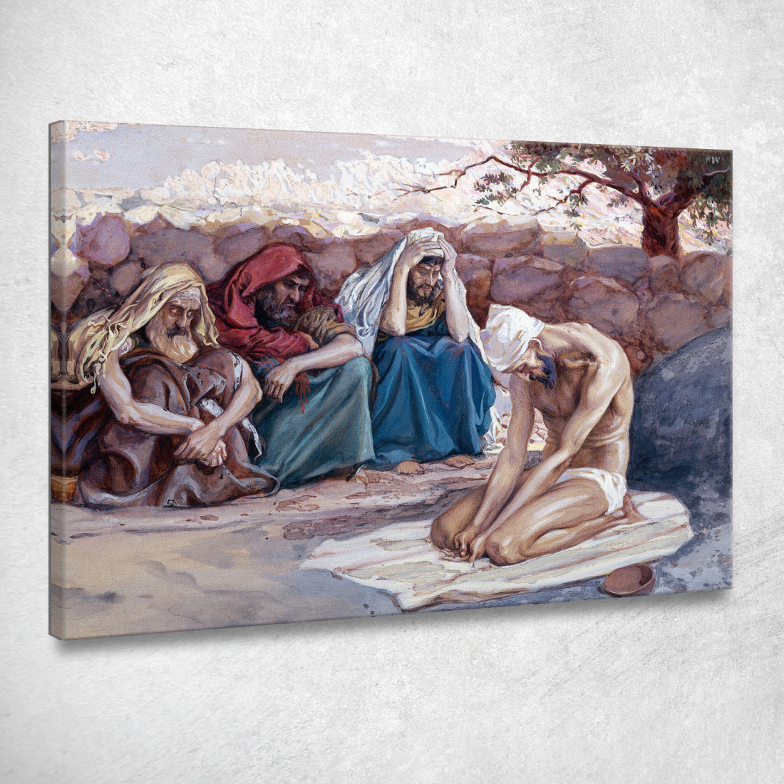 Giobbe E I Suoi Tre Amici James Tissot jts45 quadro stampato su tela