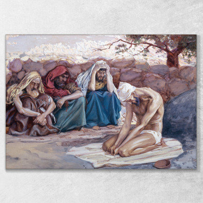 Giobbe E I Suoi Tre Amici James Tissot jts45 quadro stampato su tela